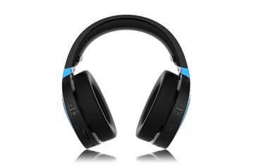 Sades Warden I SA-201 Wireless, schwarz/blau, USB Gaming-Headset (Rauschunterdrückung, inklusive Anubis' Staff Headset Ständer SA-W10, USB)