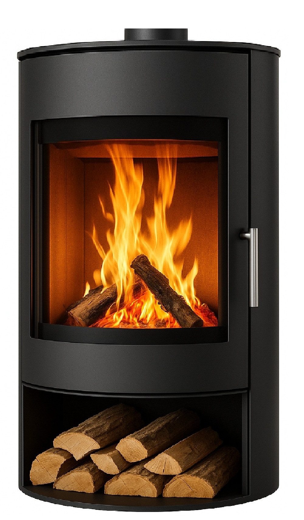 ECOfoxx Kaminofen Ovaler Premium-Kaminofen Modell CN2 günstig online kaufen