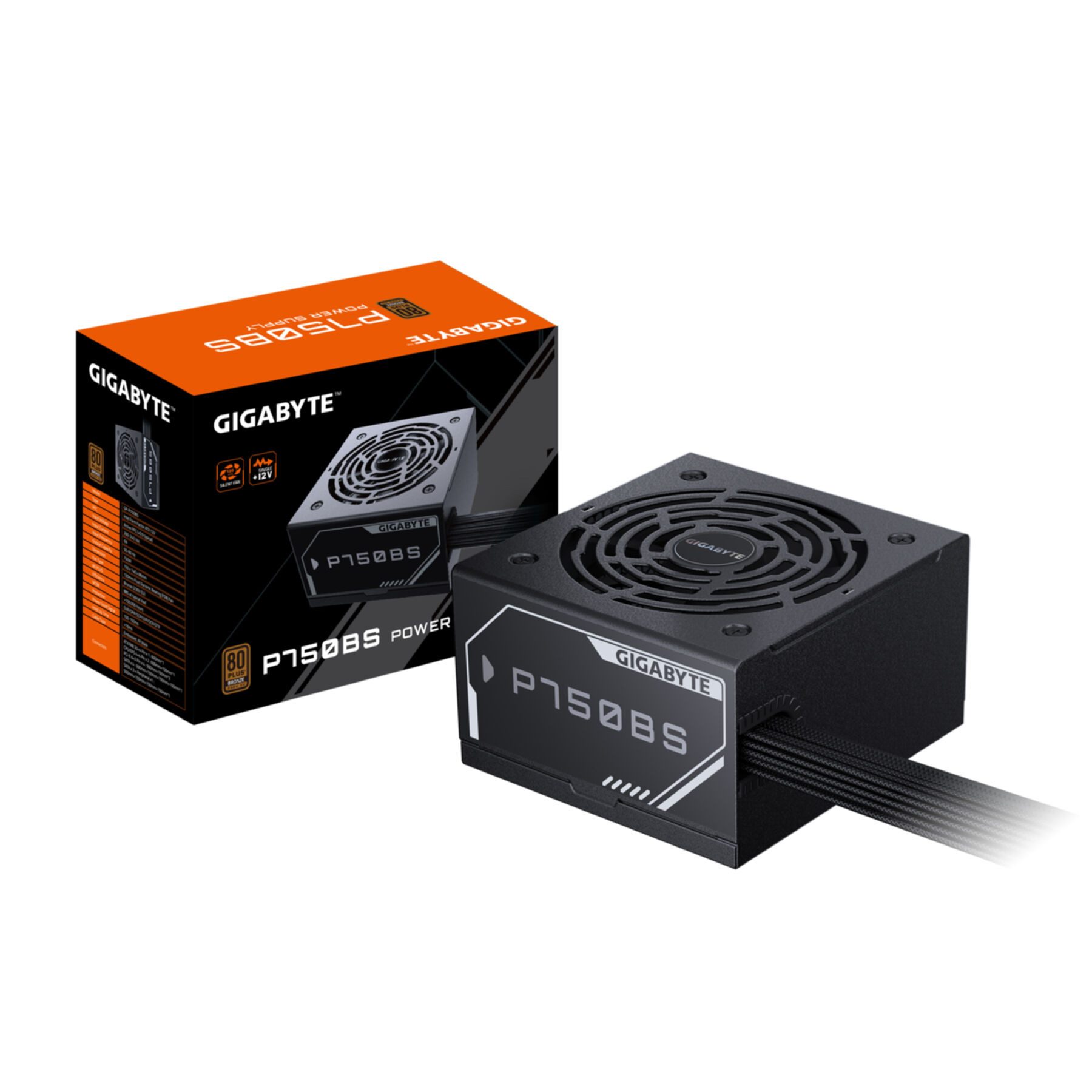 Gigabyte P750BS Netzteil - PCI-E 6+2 Pin x 4, 80 PLUS Bronze, 120-mm-Lüfter, AT Netzteil