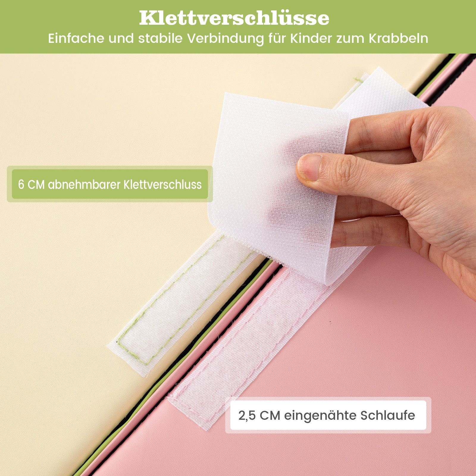 COSTWAY Schaumstoffbausteine Spielbausteine, (4 St), zum Klettern, mit Klettverschluss