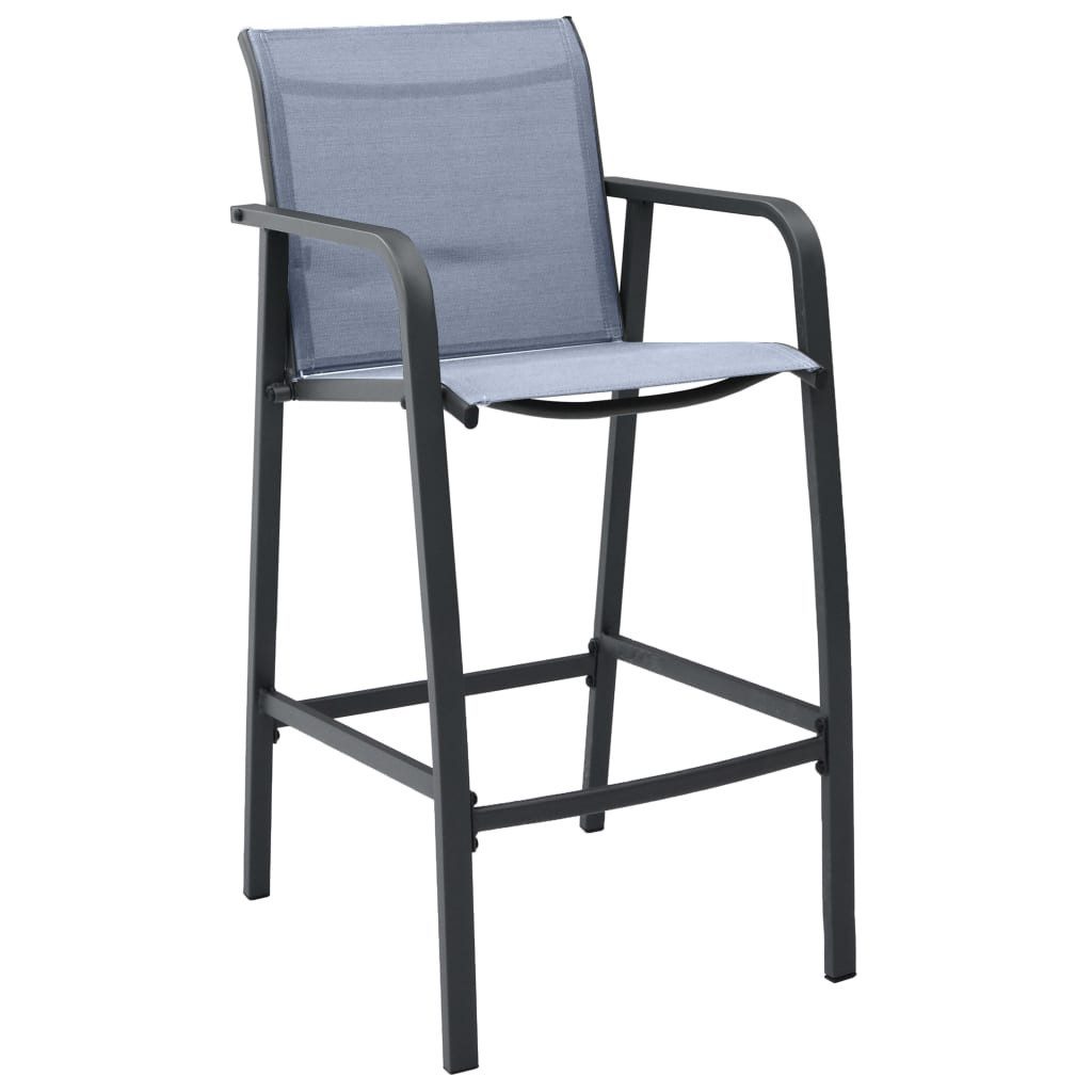 vidaXL Gartenstuhl Garten-Barstühle 2 Stk. Grau günstig online kaufen