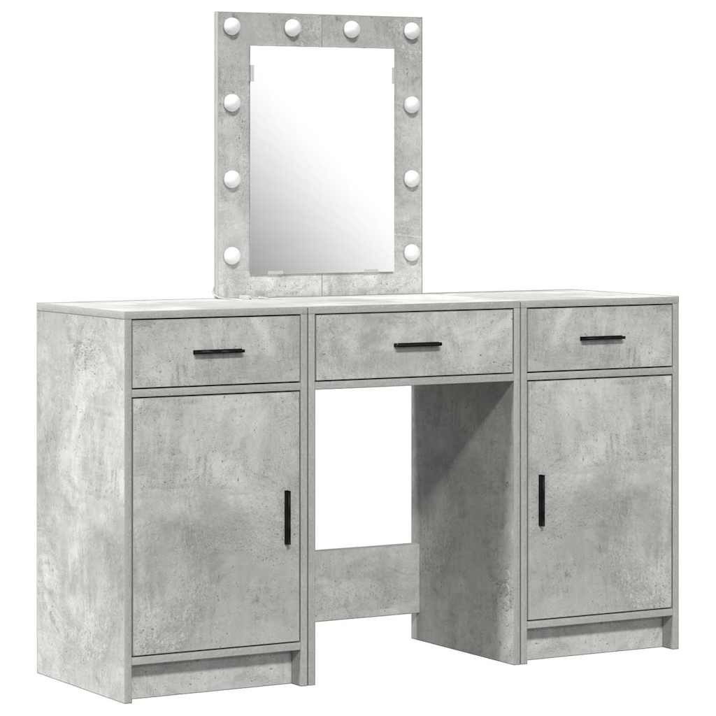vidaXL Schminktisch Schminktisch Grau 50 x 41 x 135 cm Holzwerkstoff (1-St)