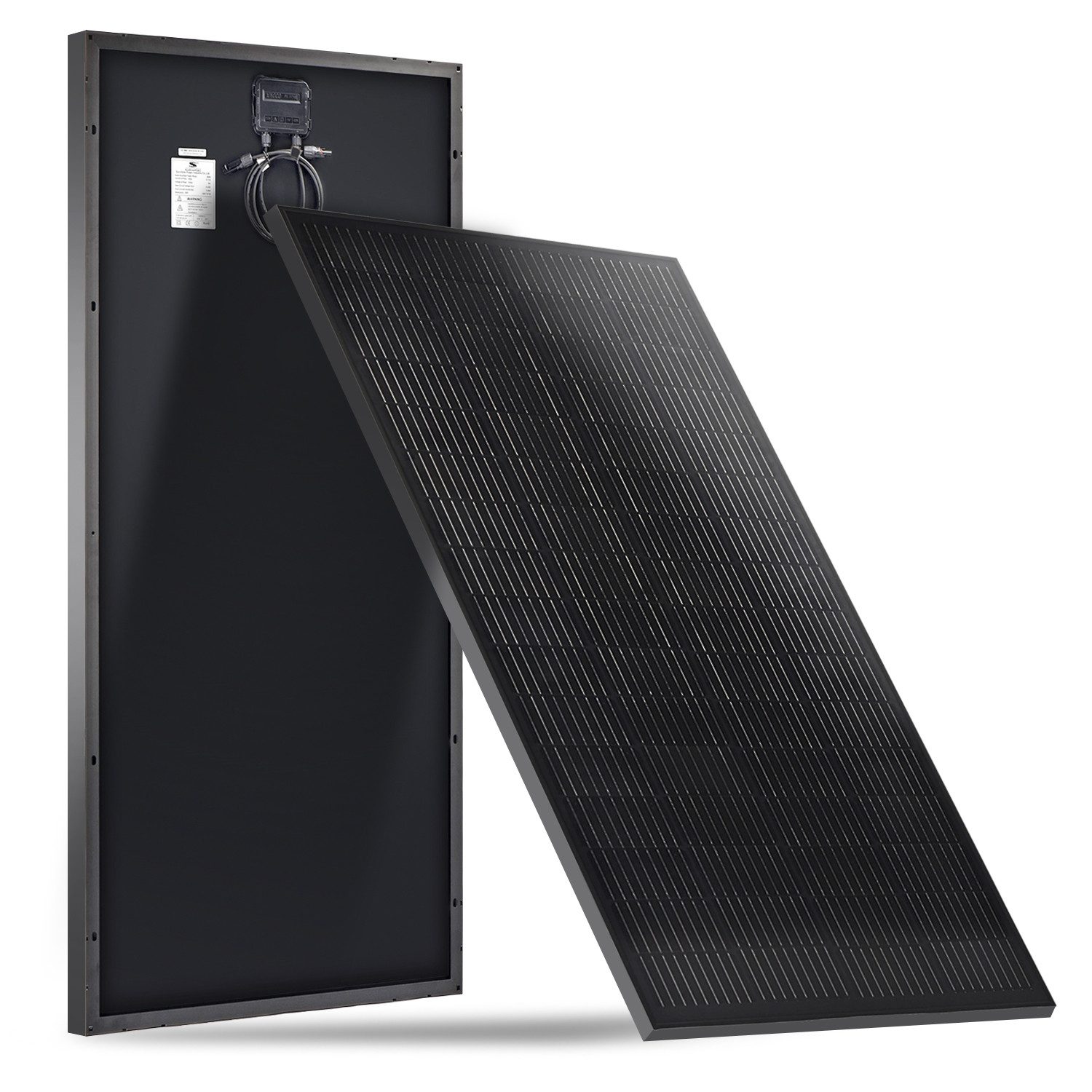 Sunstone Power Solarmodul 200 Watt 18V Mono Schwarz Solarzellen mit 3 Bypass-Dioden, 0% MWST, 200,00 W, Monokristallin, (SPMB Serie Schwarzes Photovoltaikmodul 1 Stk)