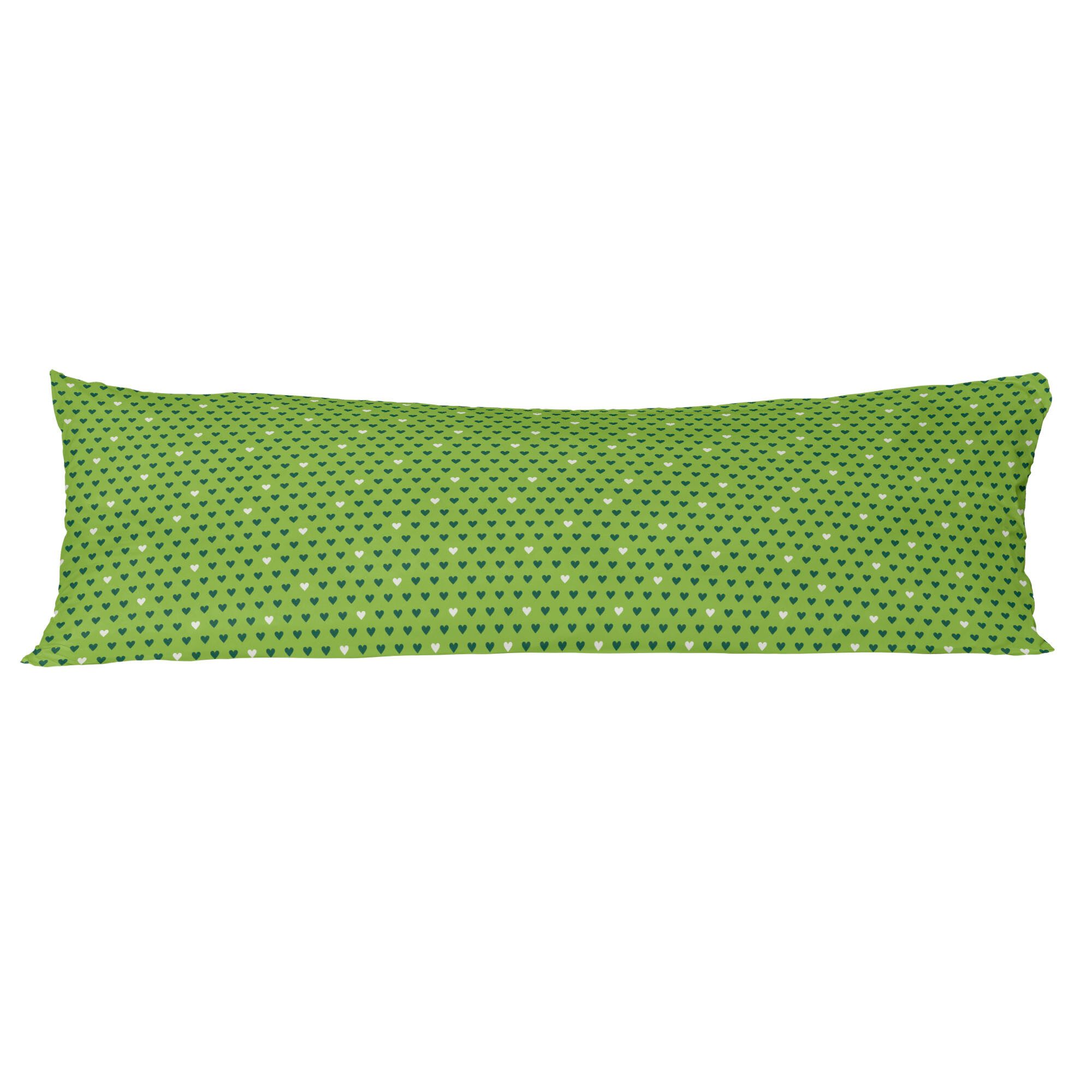 Abakuhaus Seitenschläferkissenbezug Deko-Akzent Langer Kissenbezug, Grün Spaß Kleine Herzen
