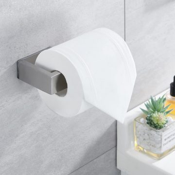 HYTIREBY Toilettenpapierhalter Toilettenpapierhalter aus Edelstahl für Küche und Bad, Hochwertiges, Aus rostfreiem Edelstahl gefertigt, gebürstet, Silber