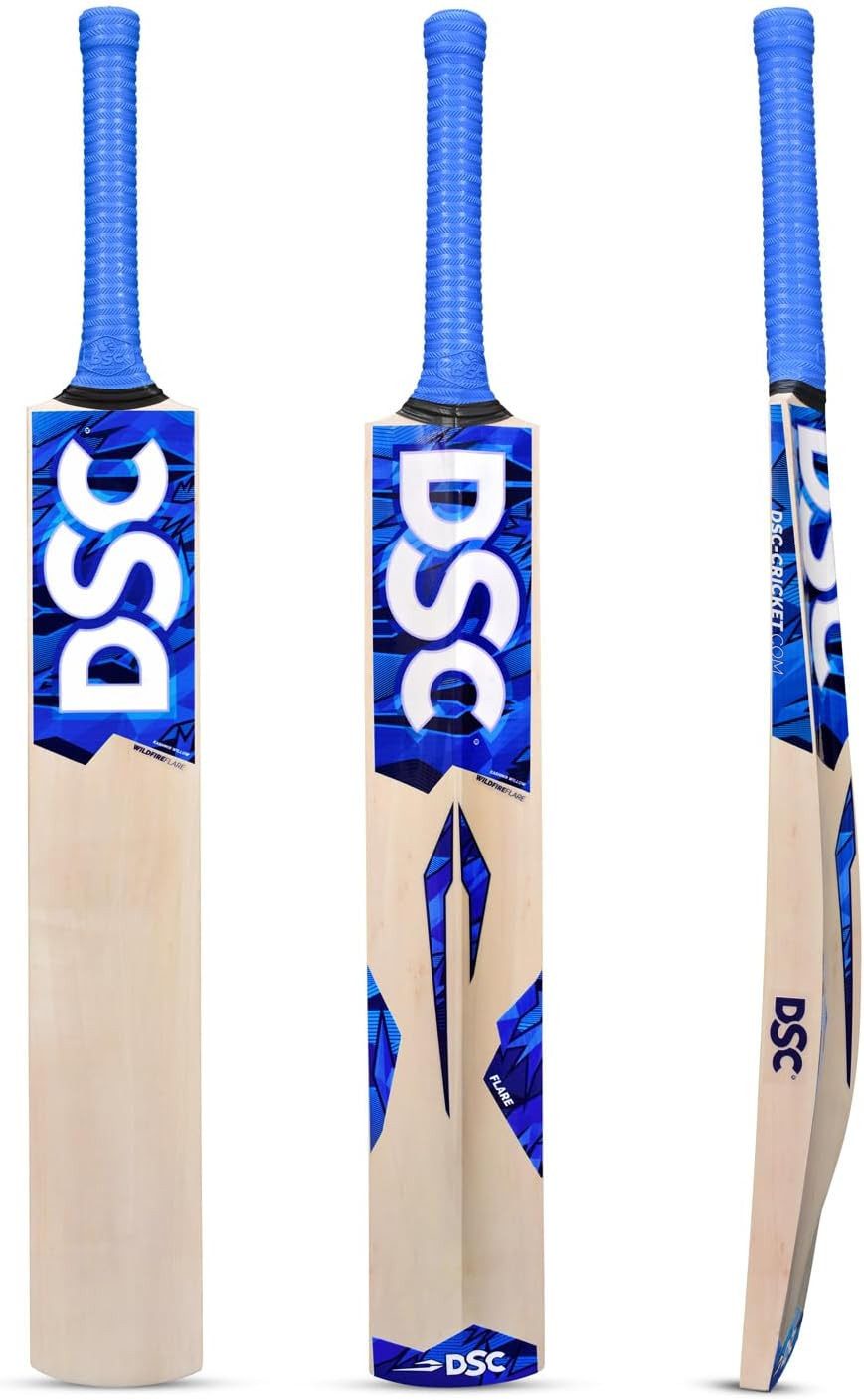 DSC Tennisschläger DSC Wildfire Flare Cricket Bat aus Kashmir-Weide Short Handle, (Cricket Bat, 1-teilig, Short Handle, inklusive Schutzhülle)
