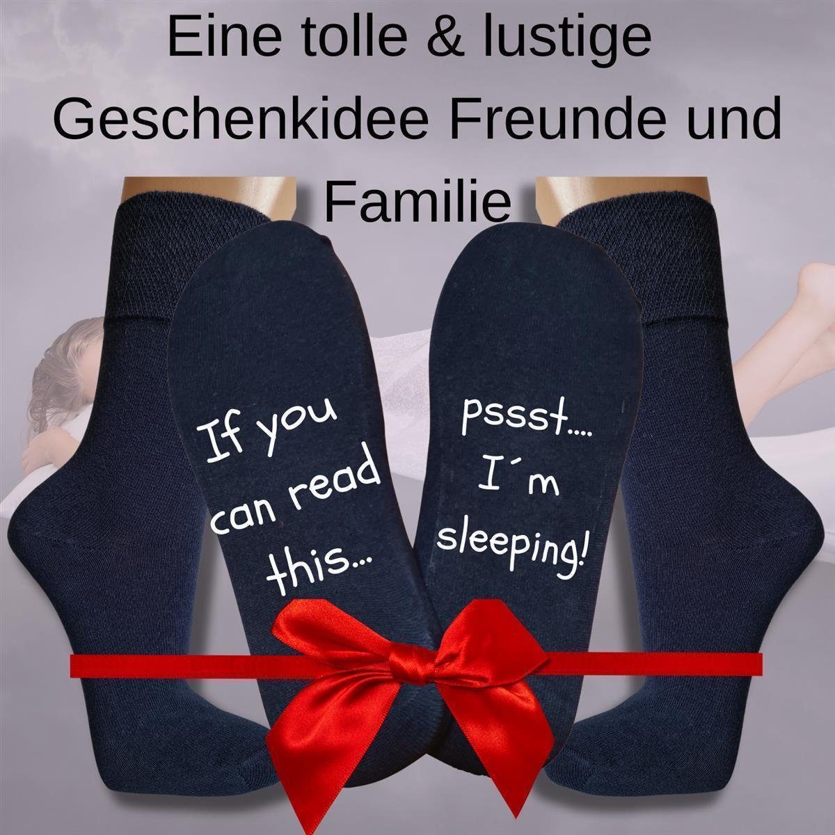 - I´m Spruch Freizeitsocken bentini Socken beige sleeping (1-Paar)