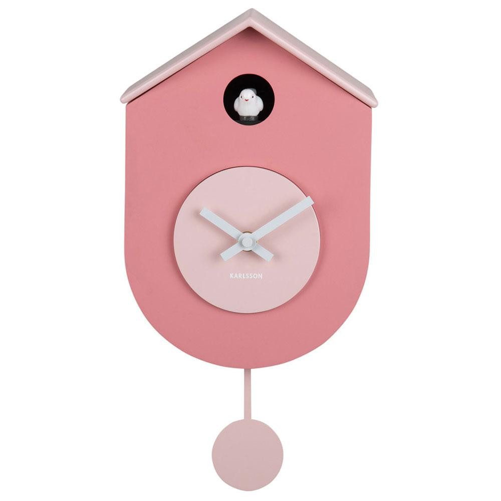 Karlsson Uhr Kuckucksuhr Wall Clock Grato Cuckoo Rose Soft Pink
