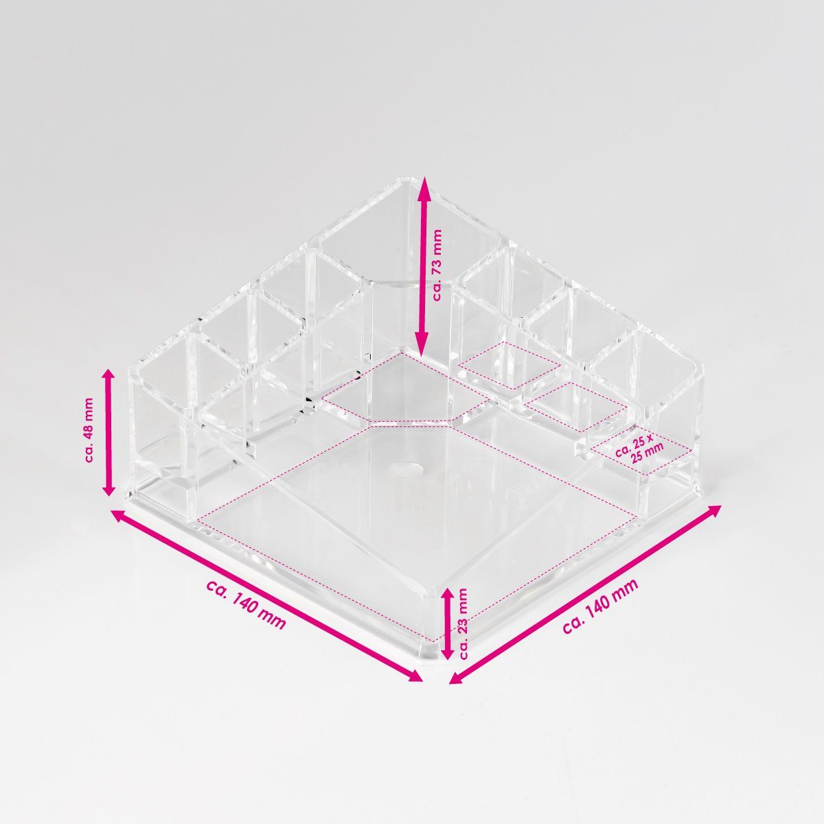 bremermann Make-Up Organizer Kosmetik-Organizer, Make-Up Halter mit 3 verschiedenen Fachgrößen
