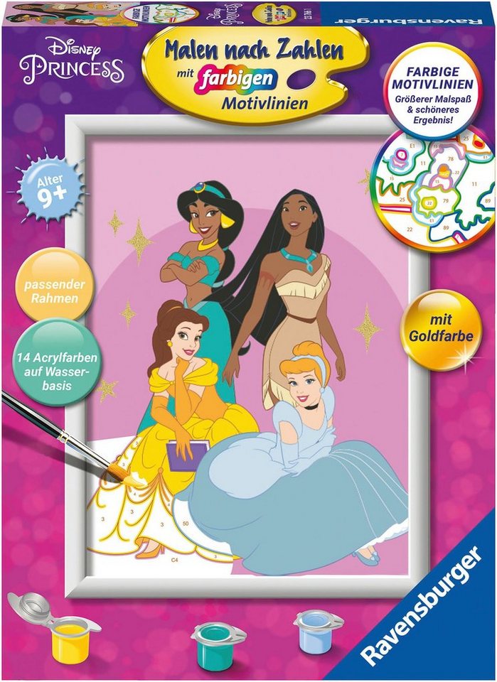 Ravensburger Malen nach Zahlen Disney Prinzessinnen, Made in Europe