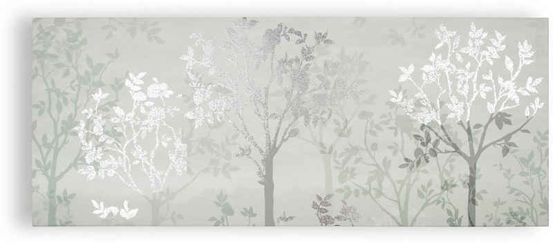 LAURA ASHLEY Leinwandbild Misty Woodland, (1 St), Leinwandbild Metallic 100x40cm