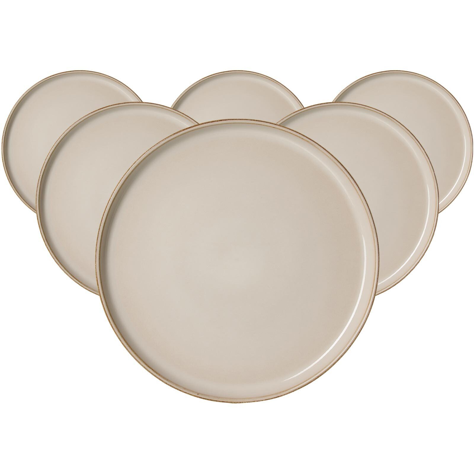 Ritzenhoff & Breker Speiseteller Olivia Speiseteller ø 26,5 cm 6er Set, (6 St)