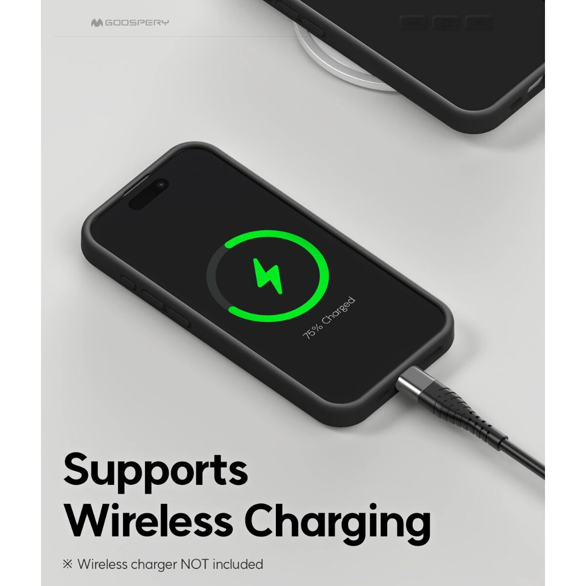 Mercury Handyhülle Silikon Kompatibel mit iPhone 18 Pro / 17 Pro Schwarz 6,3, Mikrofaserfutter und matte griffige Oberfläche – Bild 4 von 4
