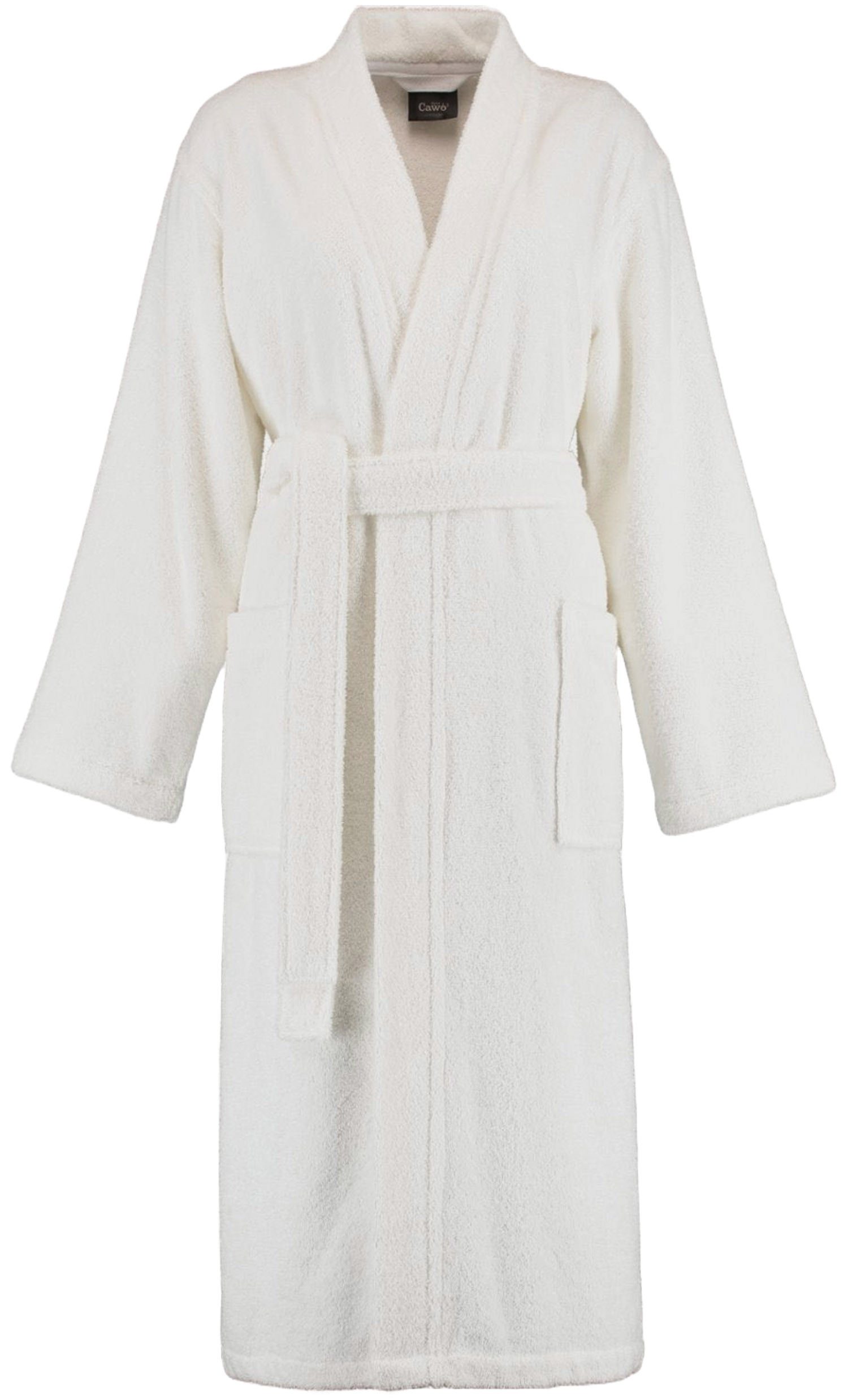 Cawö Home Damen Bademantel Kimono 826 - Farbe: weiß - 67 - XL günstig online kaufen
