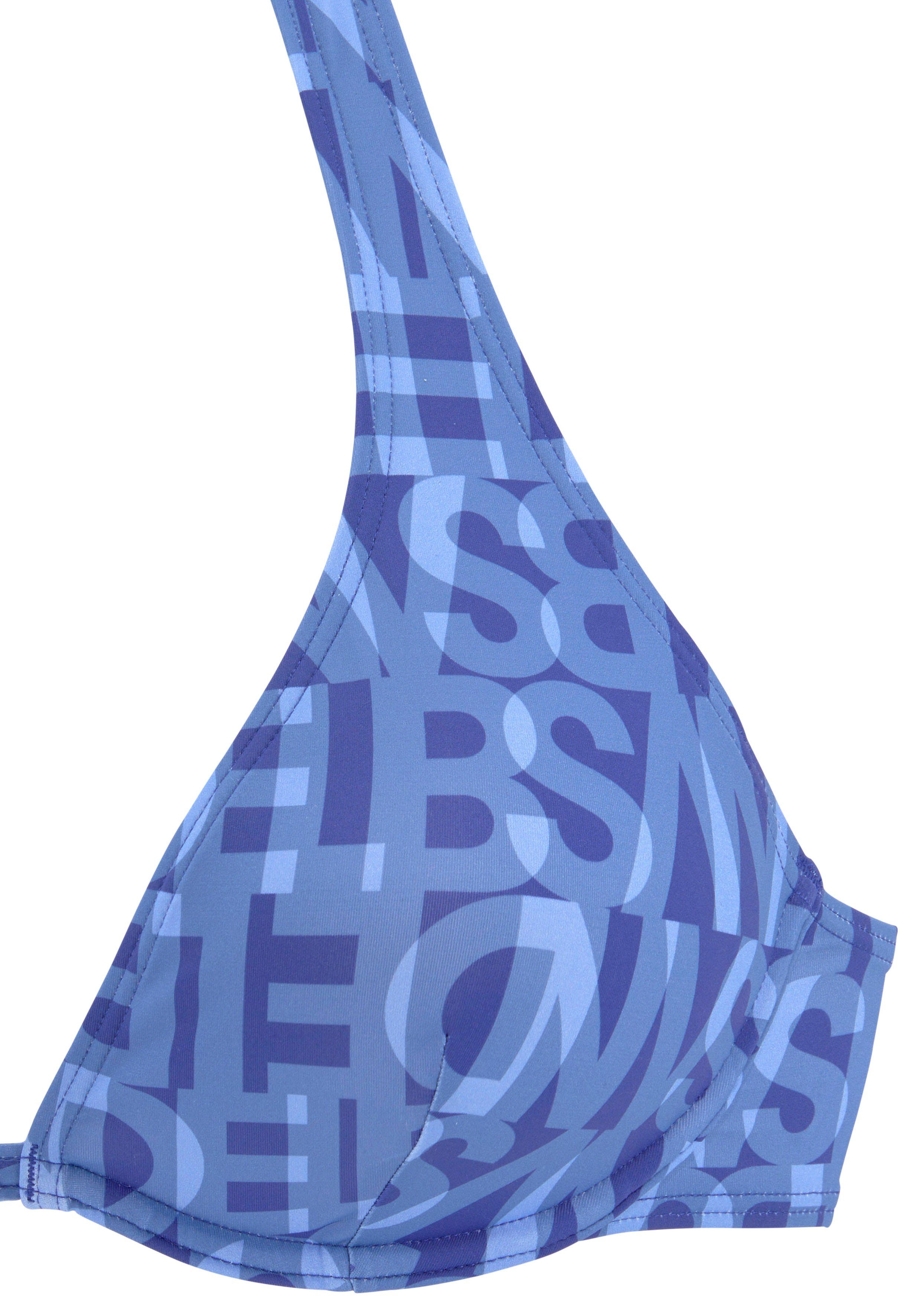 Elbsand Bügel-Bikini-Top Letra, mit tollem Wording
