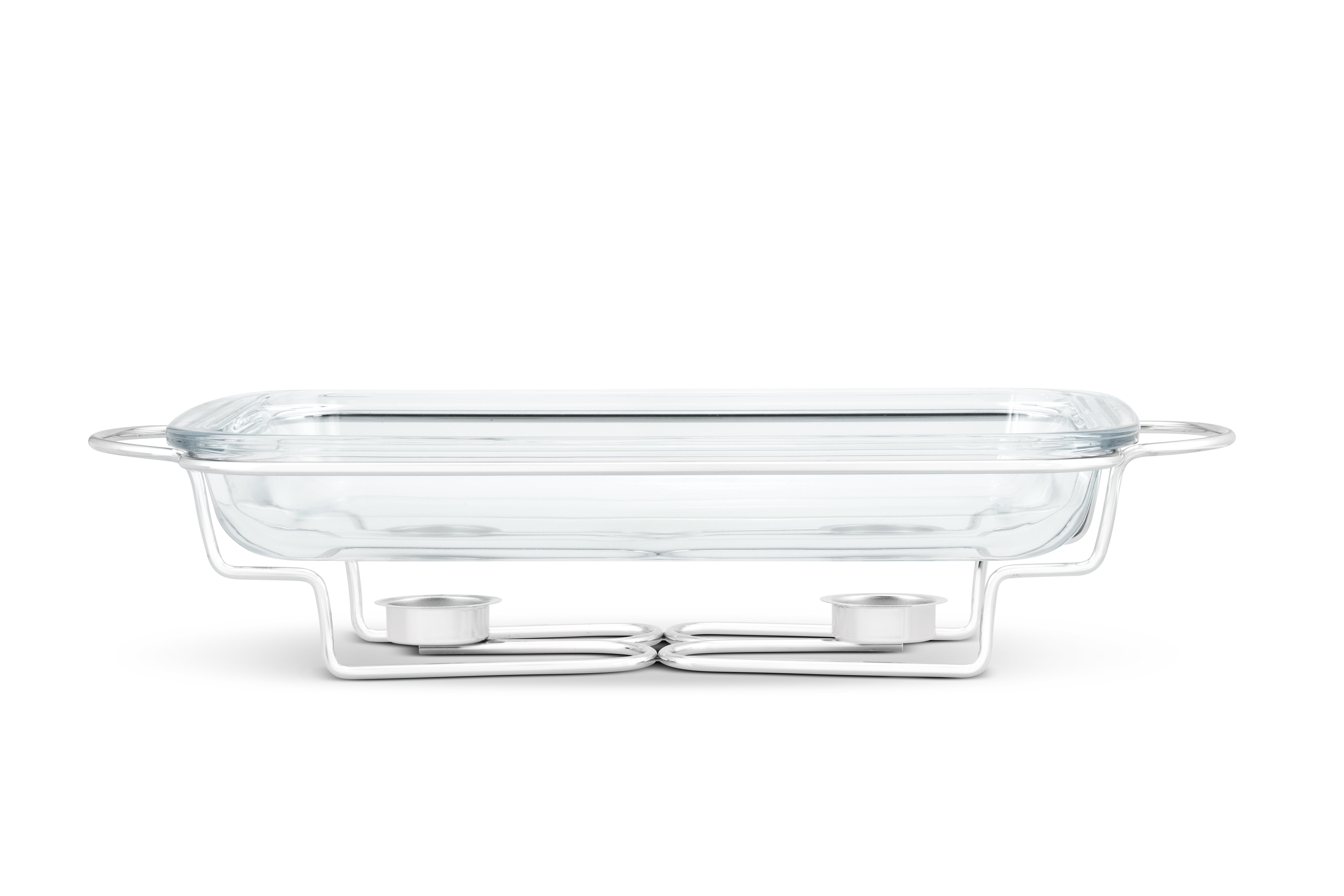 Edenberg Stövchen Speisenwärmer Gehärtetes Glas Edelstahl Warmhaltebehälter Catering, (3.0L, 2-tlg., Eine ideale Geschenkidee! Sehr hochwertig) – Bild 5 von 5