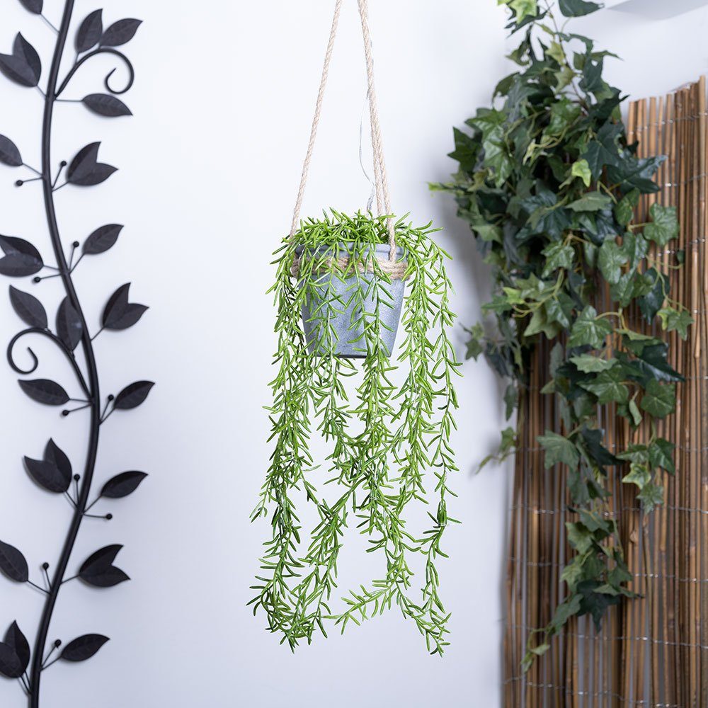 GLOBO LIGHTING Hängeleuchte, LED-Leuchtmittel fest verbaut, Warmweiß, Solarleuchte Pendelleuchte Außenlampe Hängeleuchte LED Kunstpflanze 2x