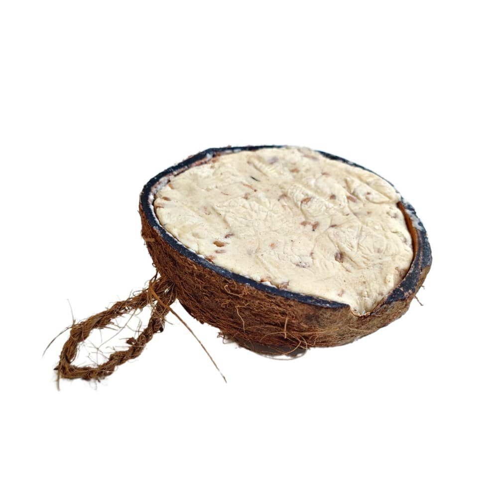 Futterspender Wildvogelfutter 0.18kg Kokosnuss, Halbe Kokosnuss für Wildvögel