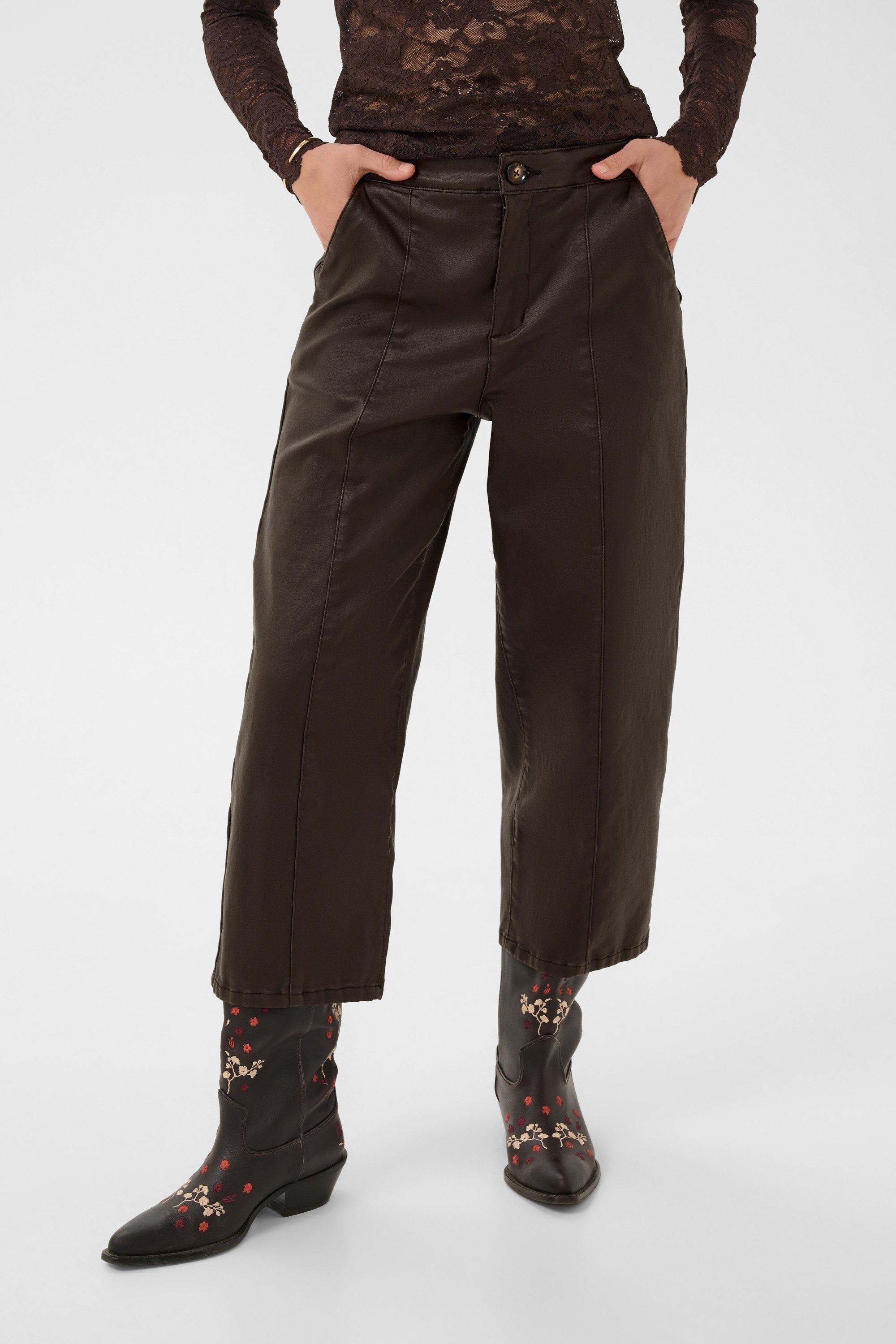 Cream Stoffhose Casual Hose CRWinni