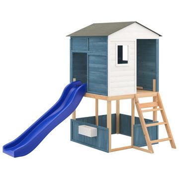 vidaXL Spielhaus Spielturm Massivholz Tanne Kinder Garten Kletterturm