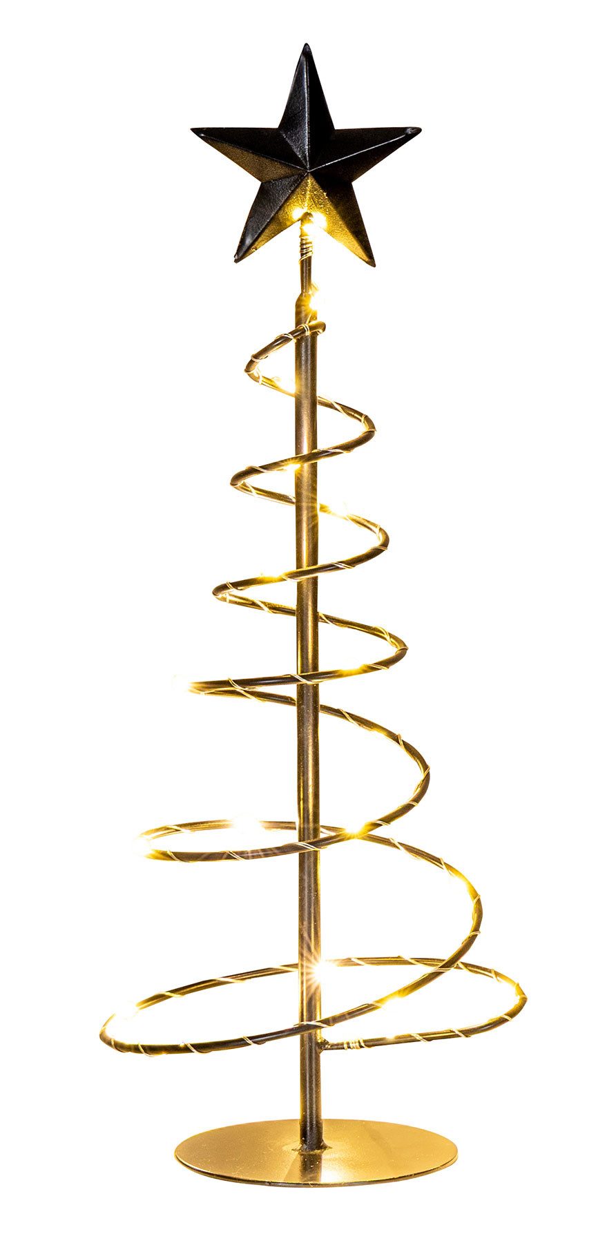 Levandeo® Weihnachtsfigur, LED Metall Weihnachtsbaum H39cm günstig online kaufen