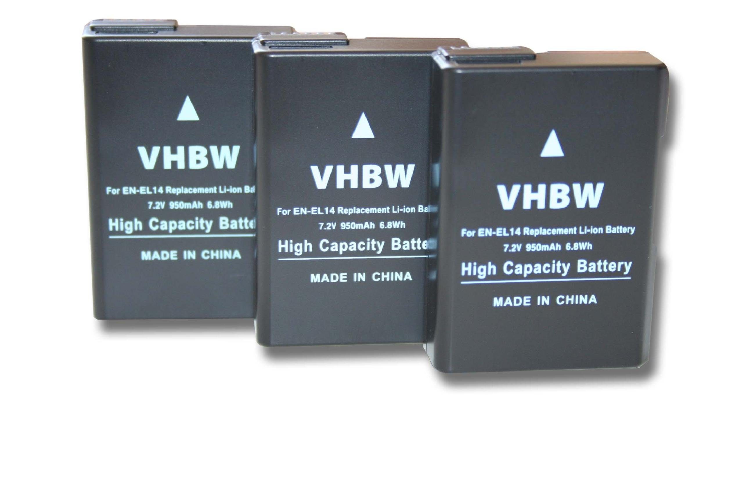 vhbw Kamera-Akku passend für Kompatibel mit Nikon D5600, D5500 Kamera / Foto Kompakt (950mAh, 7,2V, Li-Ion) 950 mAh | Kamera-Akkus