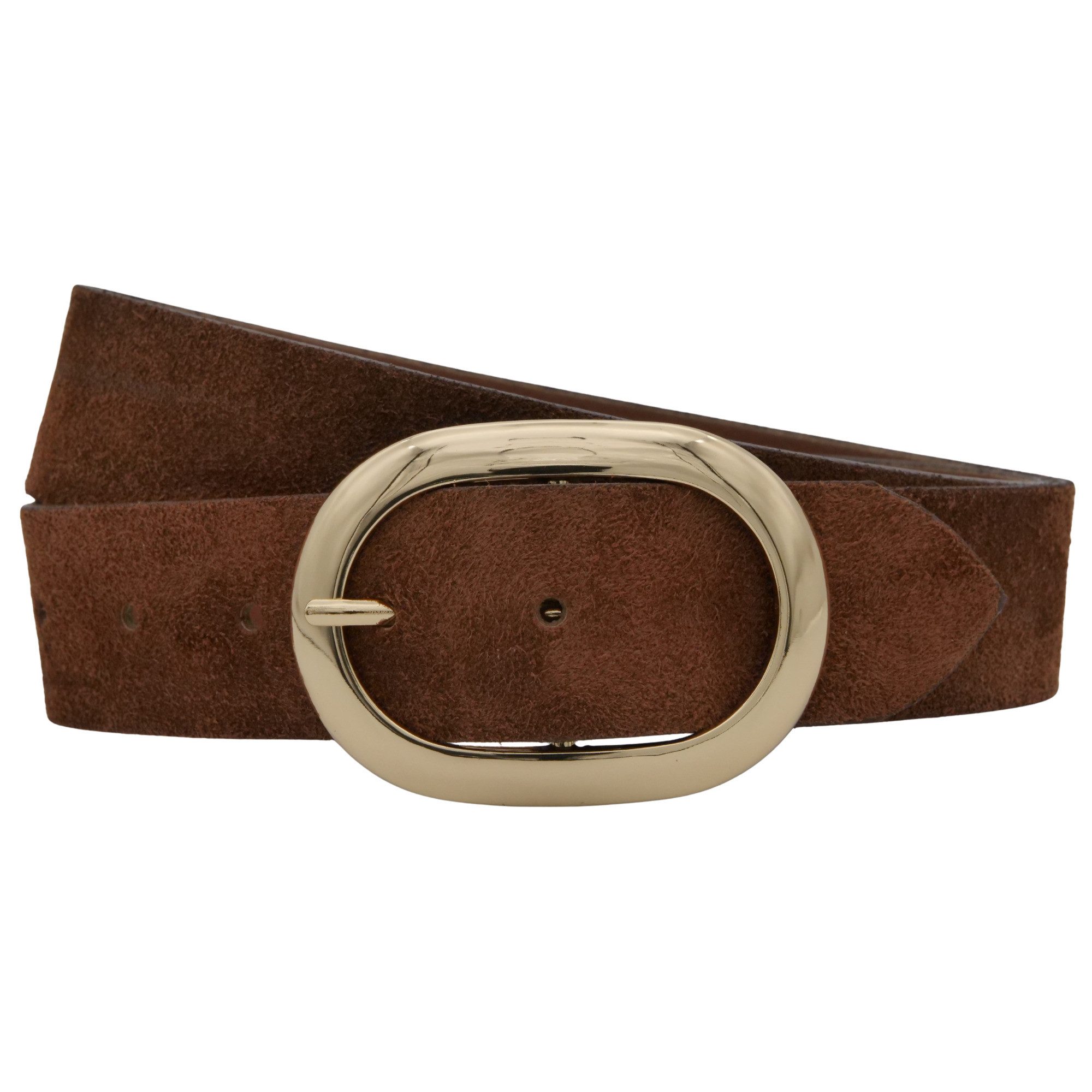 AnnaMatoni Ledergürtel AnnaMatoni Damen Ledergürtel in hochwertigem Velour Leder 4cm