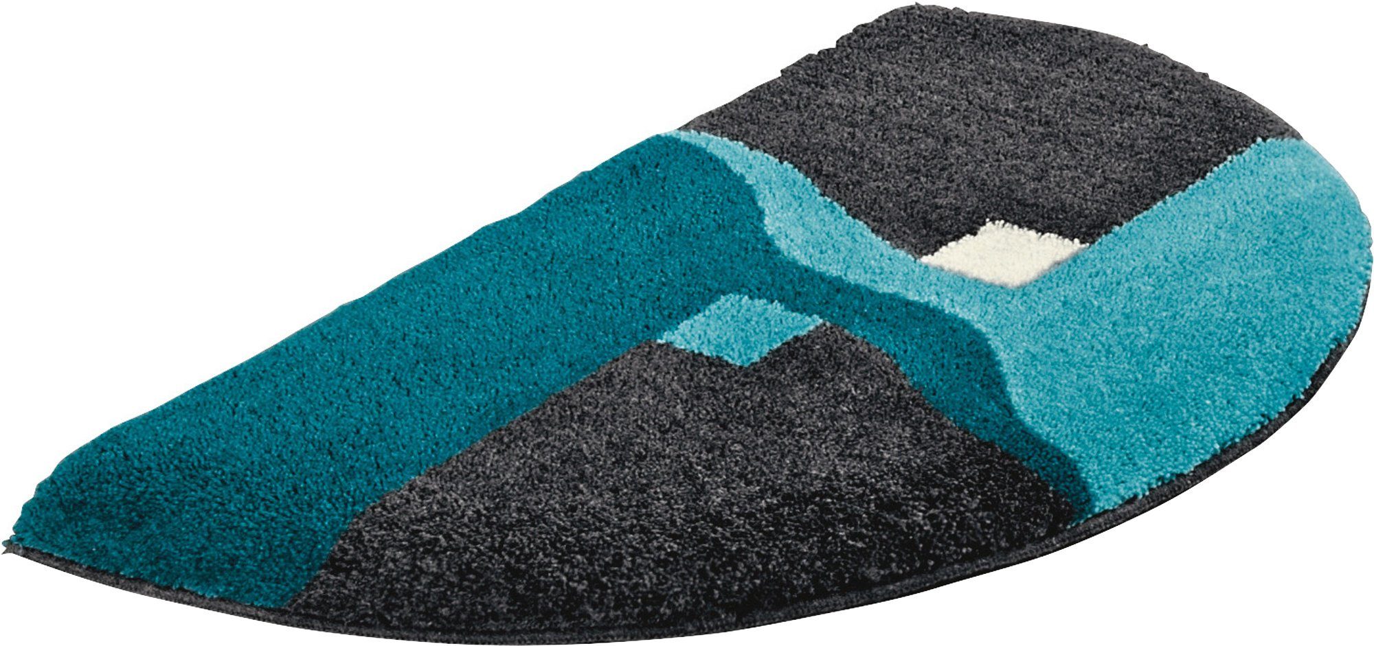 Erwin Müller Duschmatte Duschvorlage "Athen" halbrund, Höhe 20 mm, Grafik günstig online kaufen