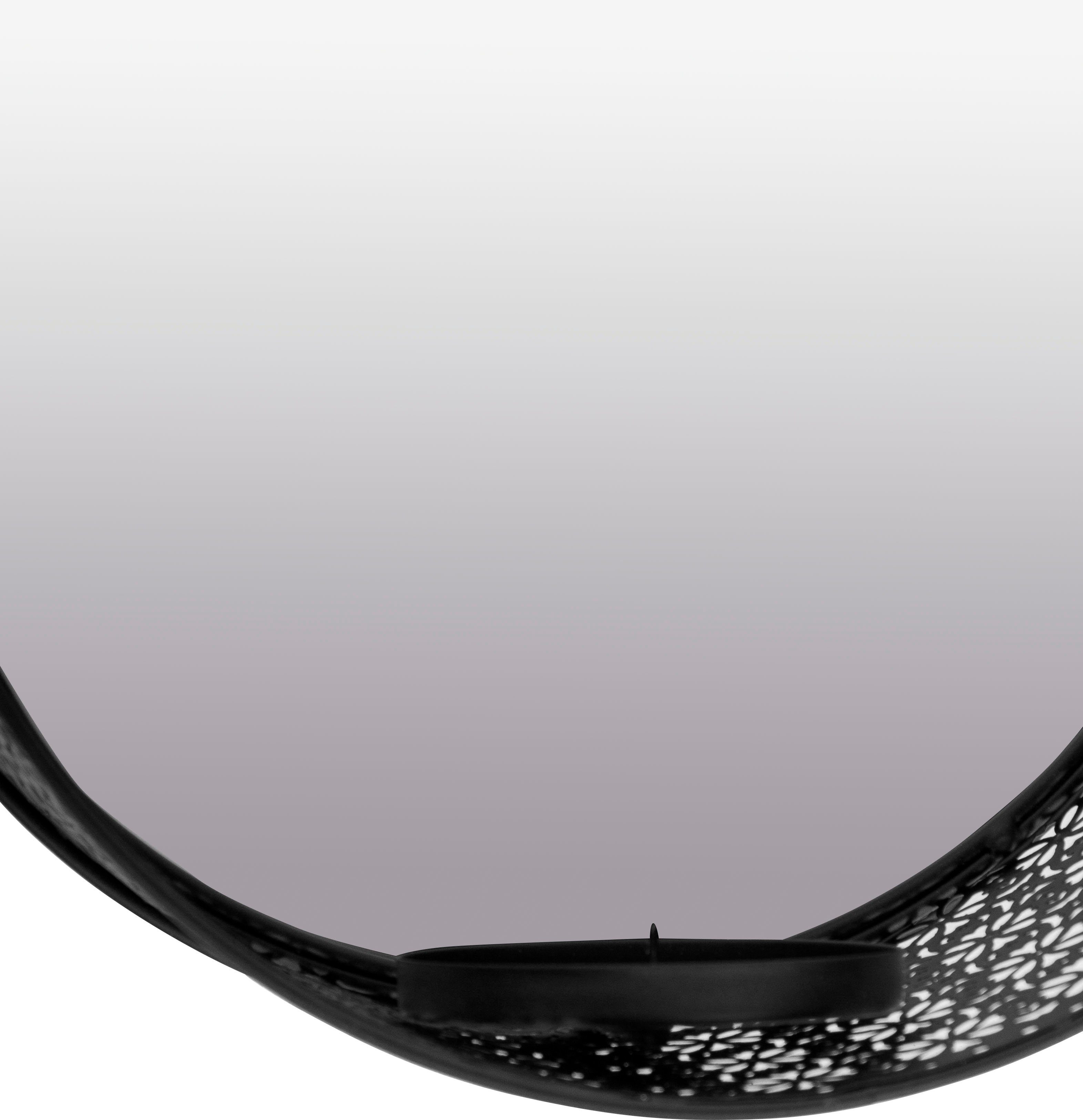 Myflair Möbel & Accessoires Spiegelwandblaker Andschana, schwarz (1-St), Landhaus, rund