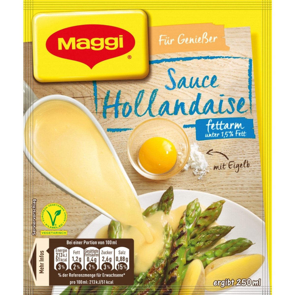 MAGGI Saucen, Maggi Für Genießer Sauce Hollandaise fettarm cremig und leicht 31g
