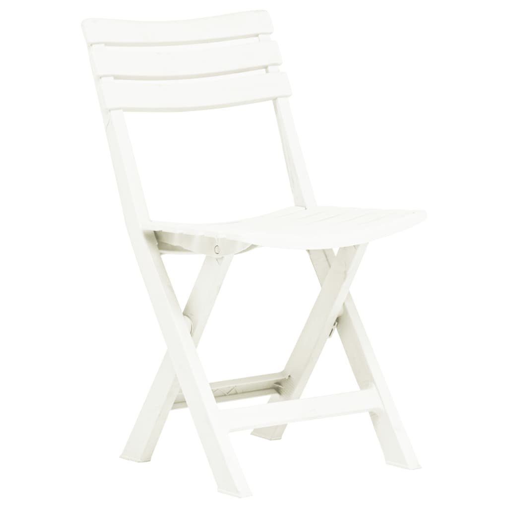 Klappbare Weiß Gartenstühle furnicato Gartenstuhl 2 Kunststoff Stk.