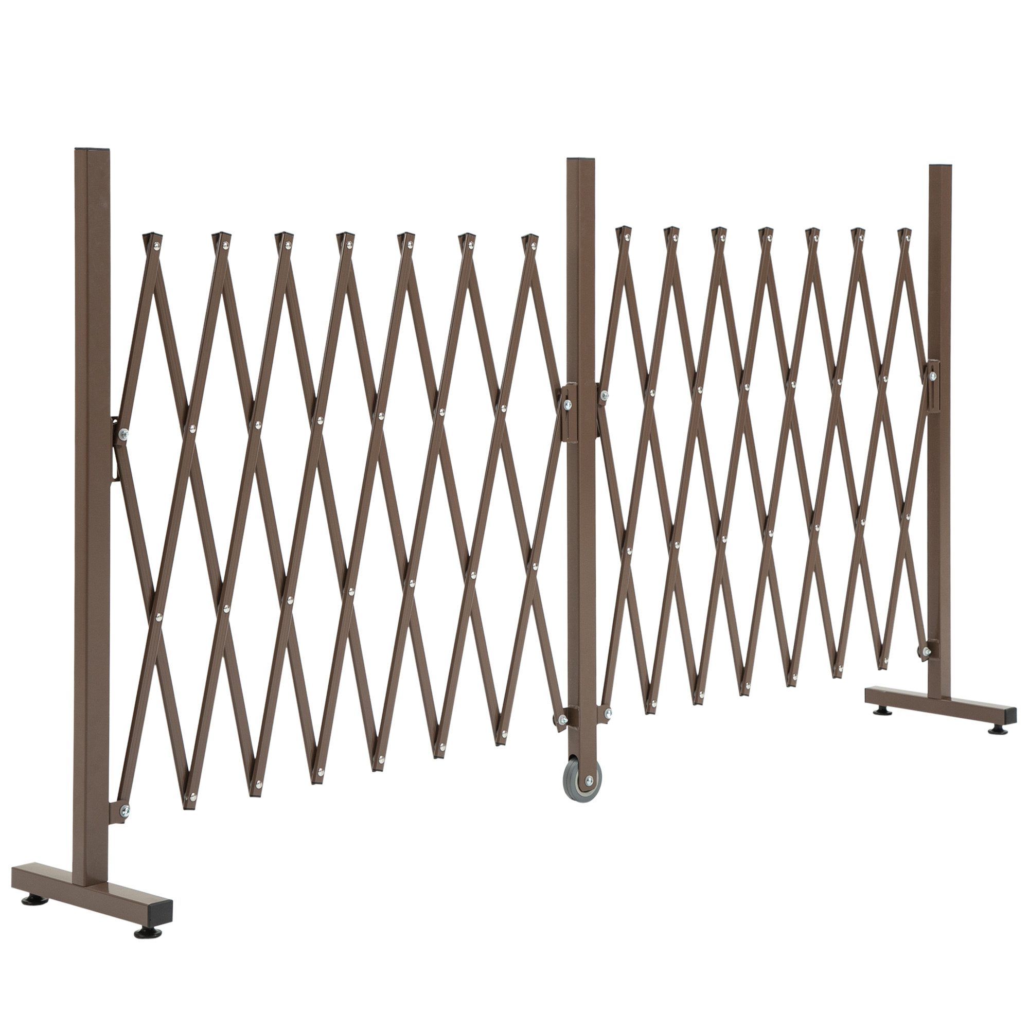 MC Star Zaun Scherengitter Absperrgitter Scherensperre ausziehbar 52-405cm Garten, (Garten Alu Braun H103,5cm)