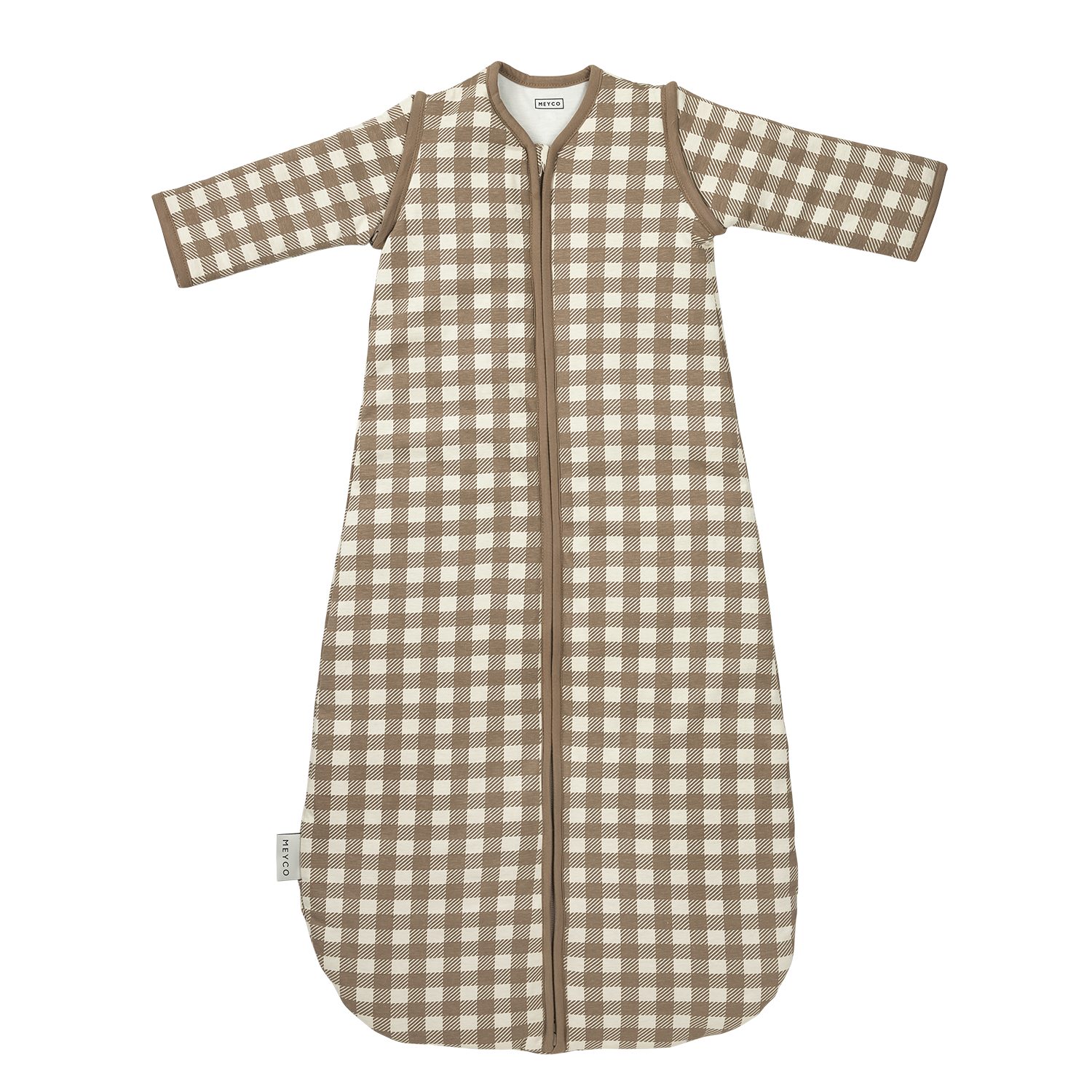 Meyco Baby Babyschlafsack Vichy Square Dark Taupe (1 tlg), 60cm