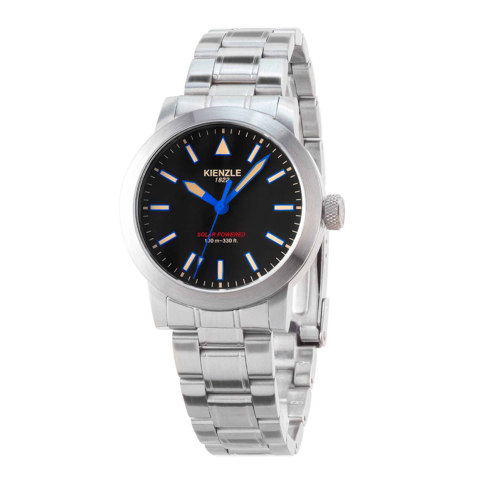 Kienzle Automatikuhr FLIEGER Solar Armbanduhr Edelstahl KG416P