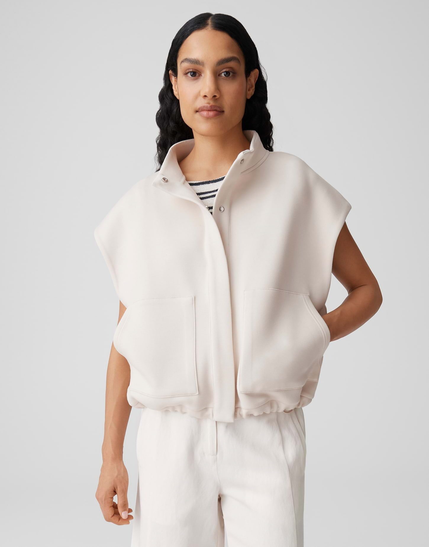 OPUS Sweatweste Gohita aus Sweatware mit weiter Passform