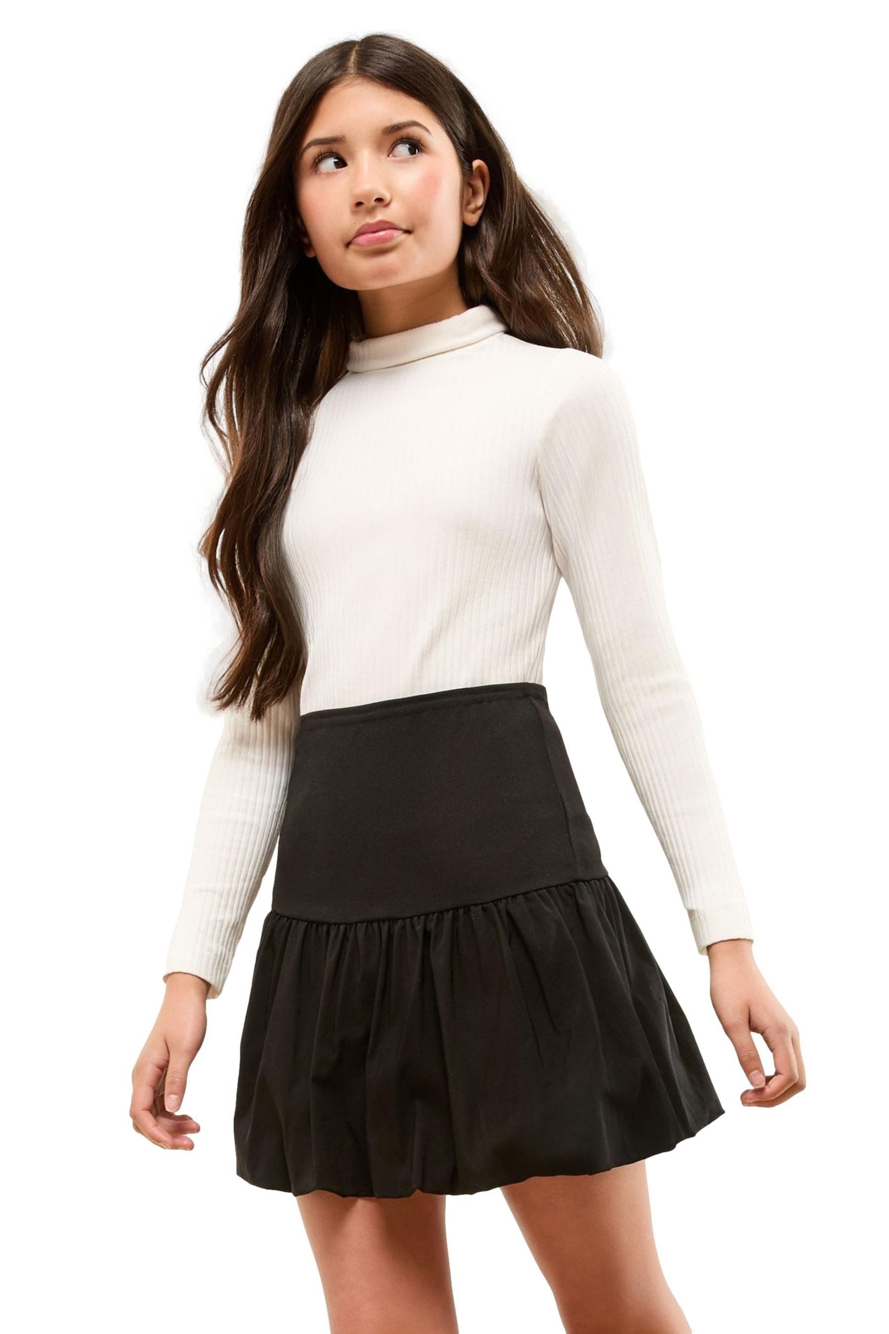 Ballonrock Lipsy gerippter Ballonrock aus Popeline