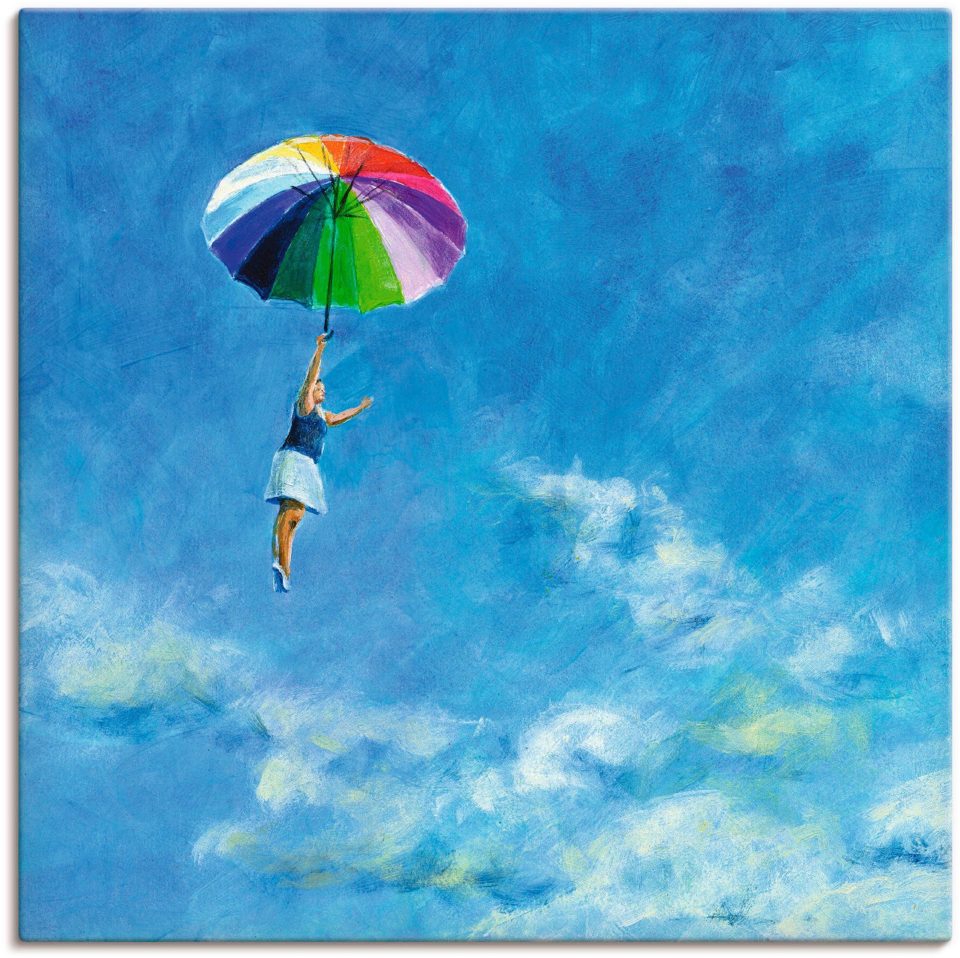 Artland Leinwandbild Das Leben leben, Frau (1 St), auf Holzrahmen gespannt