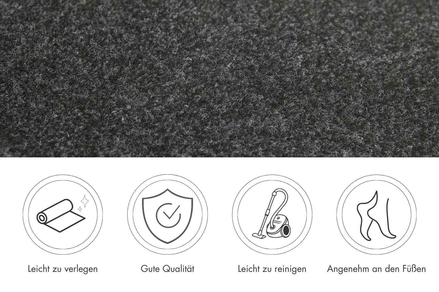 misento Kunstrasen Einfach, rechteckig, Höhe: 4 mm, Rasenteppich für Balkon und Terrasse mit Drainage-Noppen