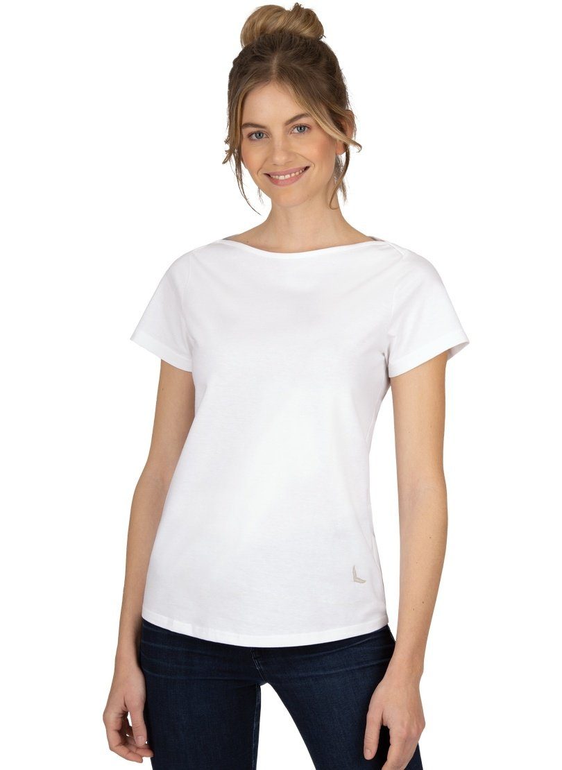 Trigema T-Shirt TRIGEMA Schickes Damen T-Shirt in Öko-Qualität weiss-C2C