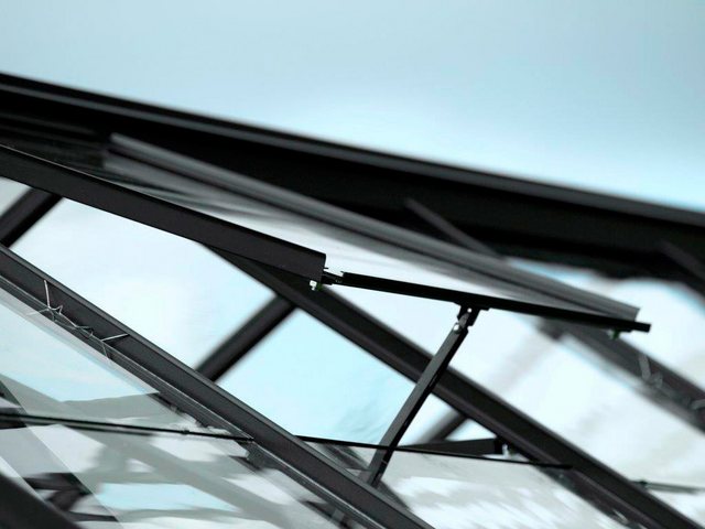 Vitavia Dachfenster für Gewächshäuser, Aluminium, schwarz