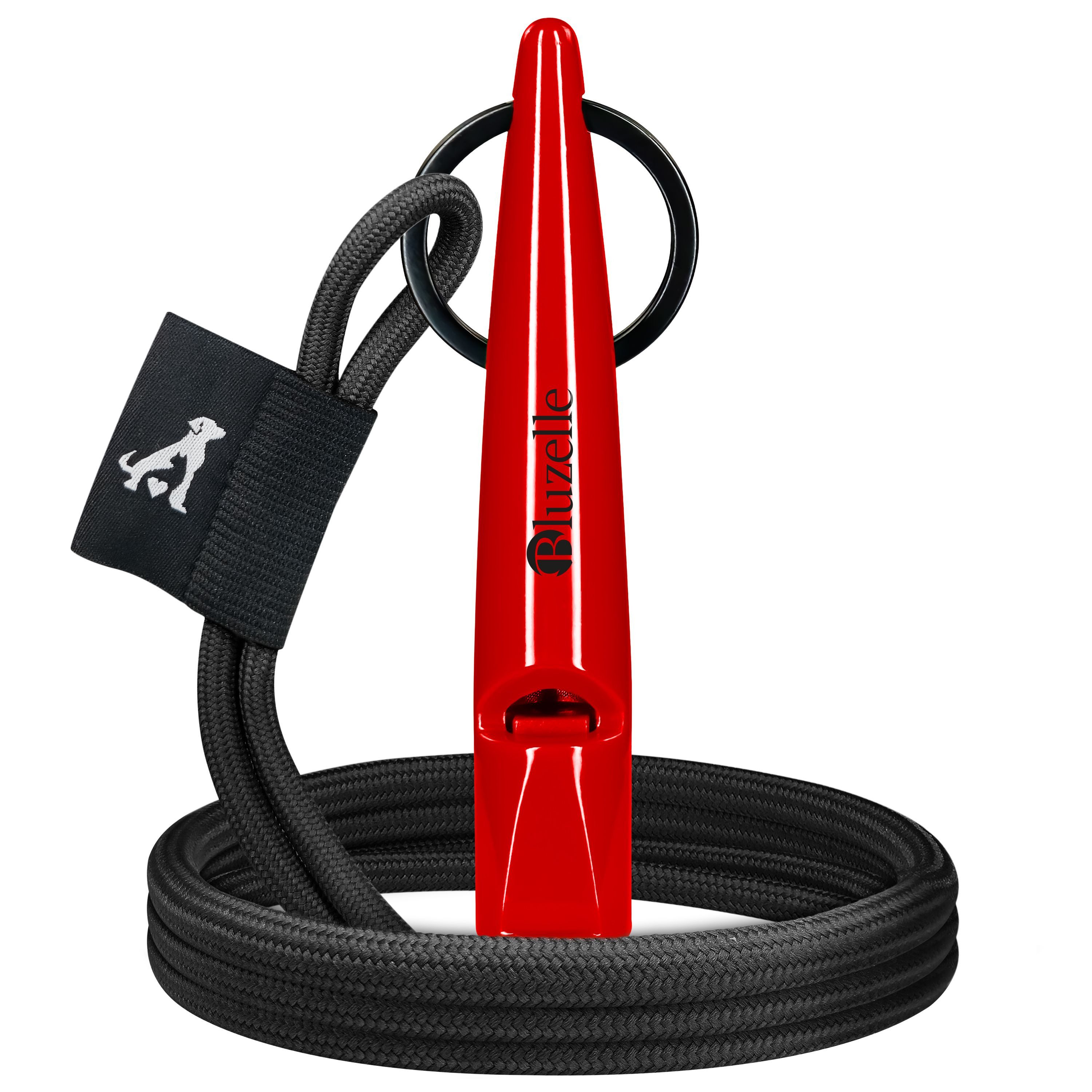 Bluzelle Hundepfeife Recall 5800, Pfeife Hundetraining / 5800Hz Frequenz / BPA Frei / mit Band & Ring