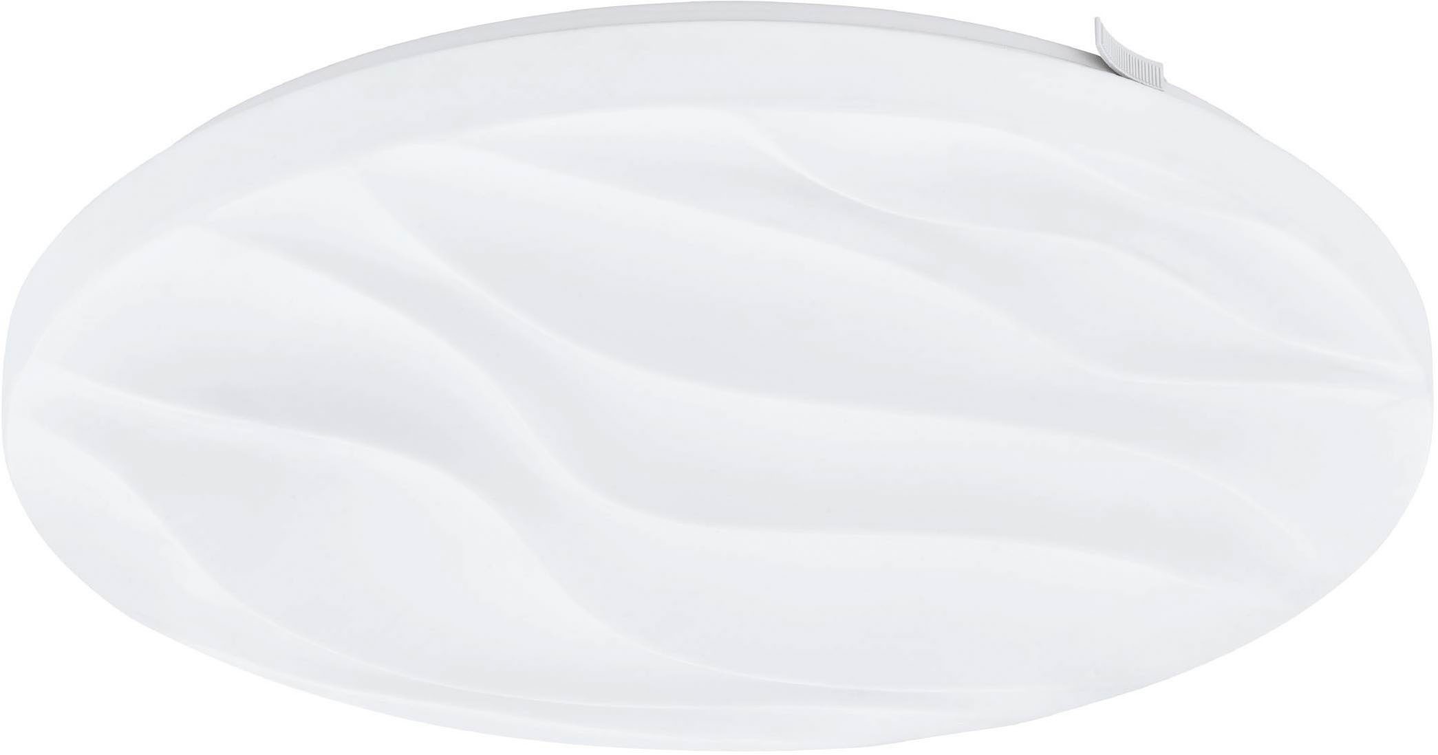 EGLO Deckenleuchte Benariba Deckenlampe, Wandlampe aus Stahl und Kunststoff, Flurlampe, LED fest integriert, Warmweiß, Wandlampe, Deckenlampe in Weiß, Wohnzimmerlampe, Lampe, Ø 33 cm