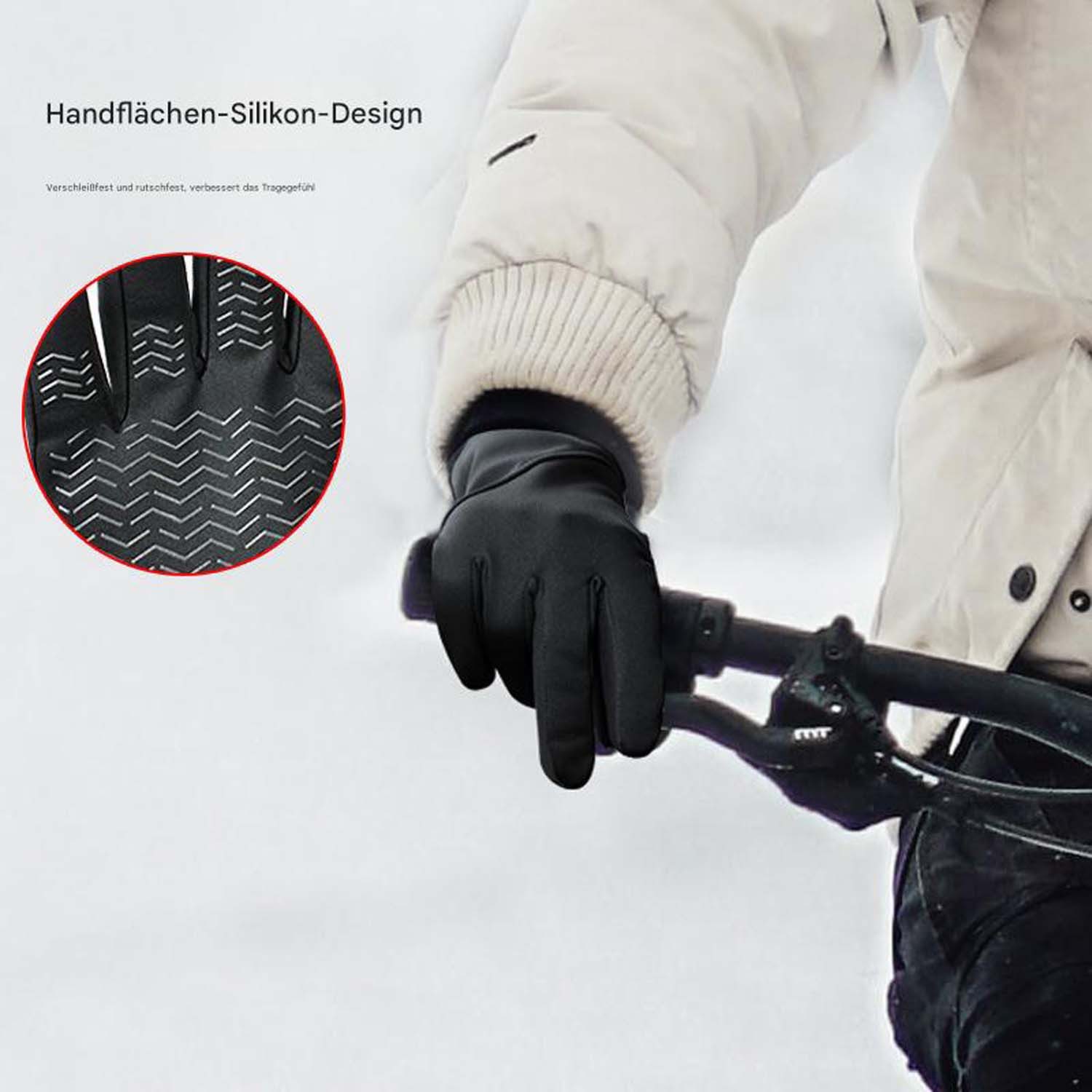 trends for living Fleecehandschuhe Fahrradhandschuhe, Winterwander und Skihandschuhe rutschfesthandschuhe Winddicht regendicht kältebeständig wärmend empfindlicher Touchscreen