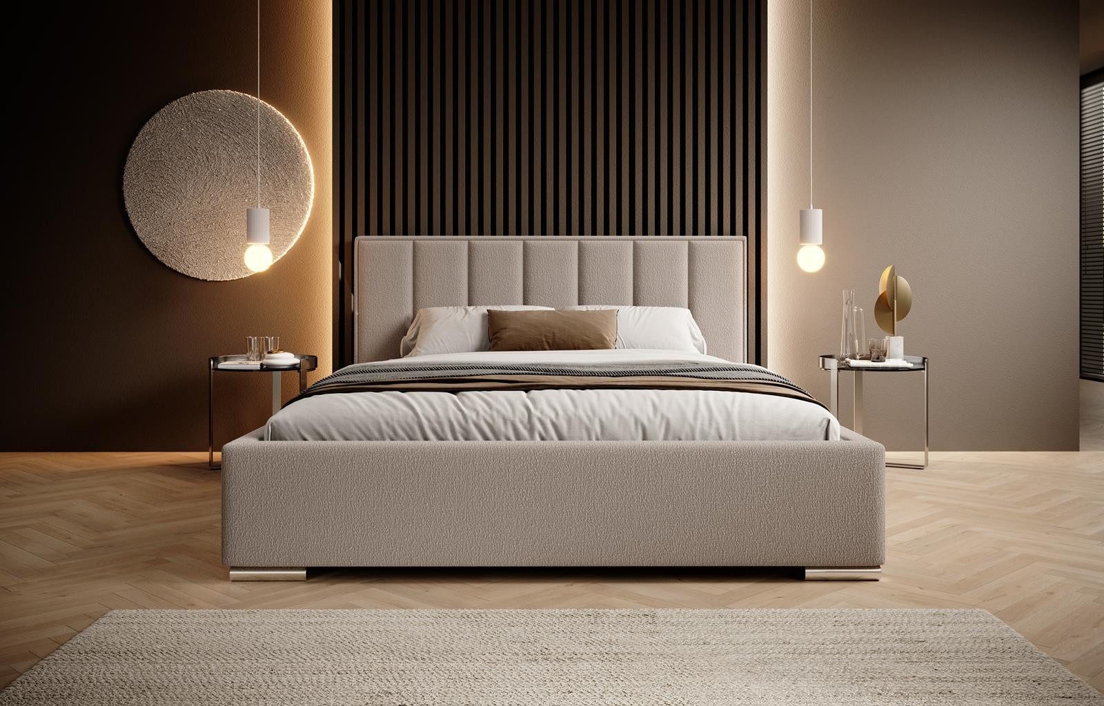 Compleo Polsterbett boucle, ohne Matratze, Doppelbett günstig online kaufen