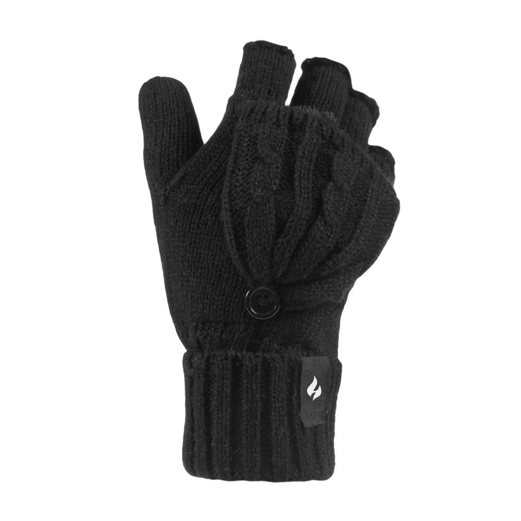 Heat Holders Strickhandschuhe fingerlose Damenhandschuhe