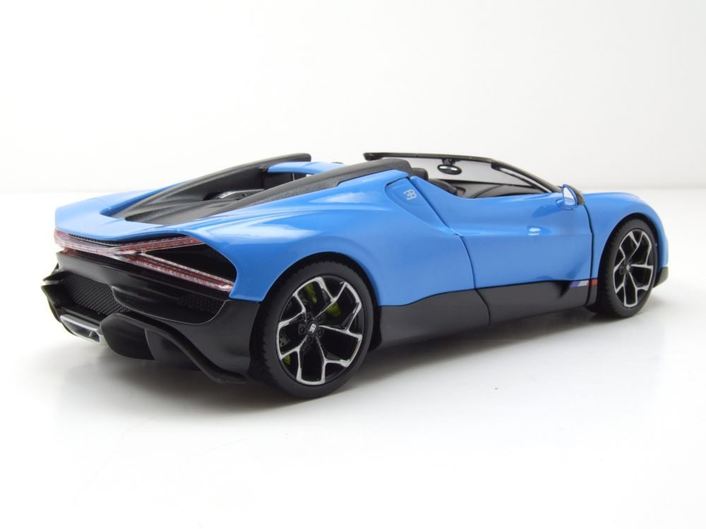 Welly Modellauto Bugatti W16 Mistral blau, Maßstab 1:24