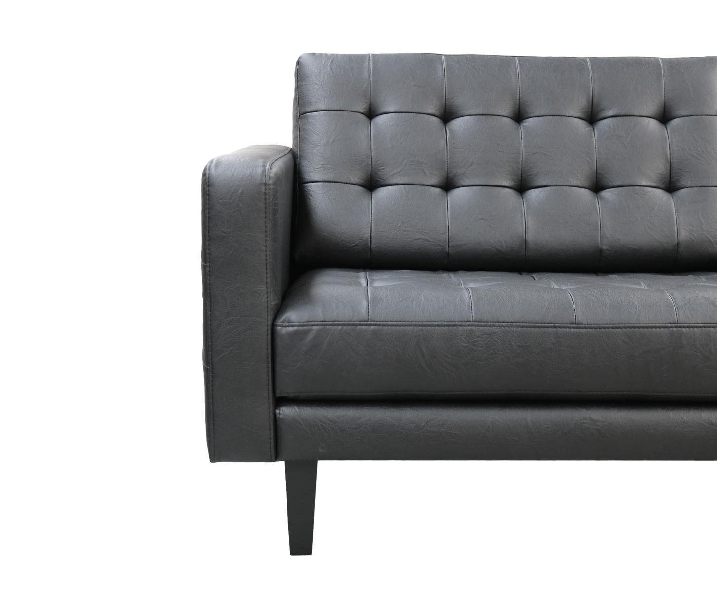 3+1 Sitzer Polster Couch Polstermöbel Schwarze in JVmoebel Neu, Europe Sofa Chesterfield Made