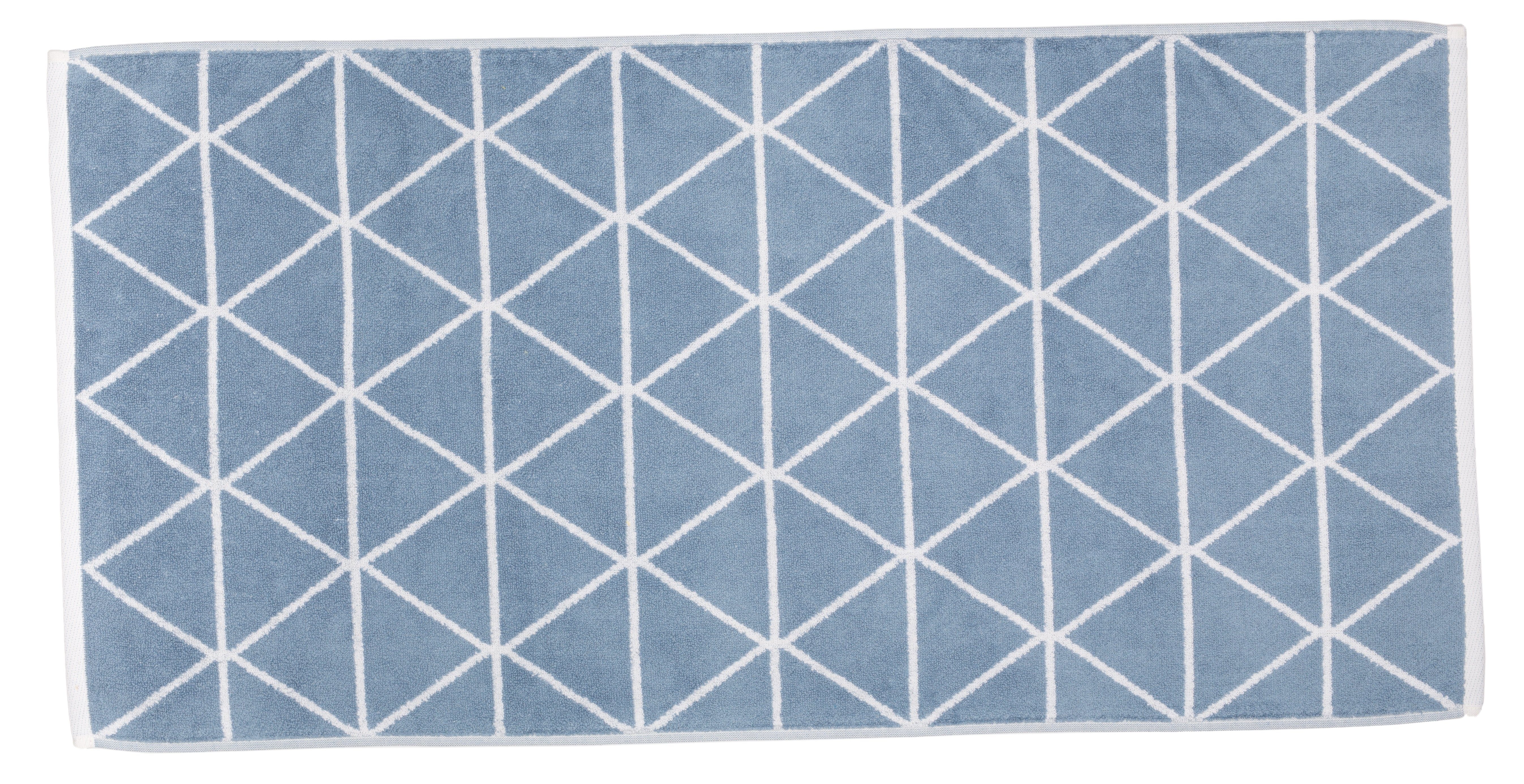 framsohn frottier Duschtuch framsohn Duschtuch 'Triangle Graphics' 67 x 140 cm Niagara - Blau