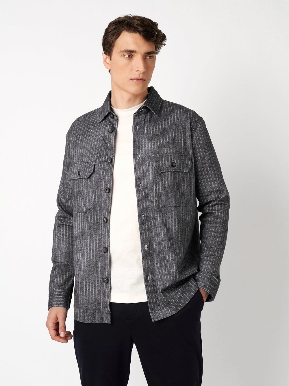 DESOTO Langarmhemd Casual Overshirt Kent mit Kent Kragen