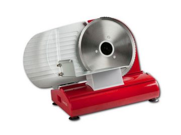 Domo Allesschneider, 200 W, für Brot & Wurst-Schneide Aufschnitt-Maschine Wellenschliff Ø22cm Rot